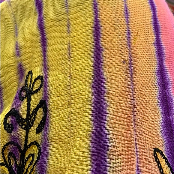 💜SOLD💜 Vibrant Sunset Embroidered Batik Dress - Picture 10 of 10
